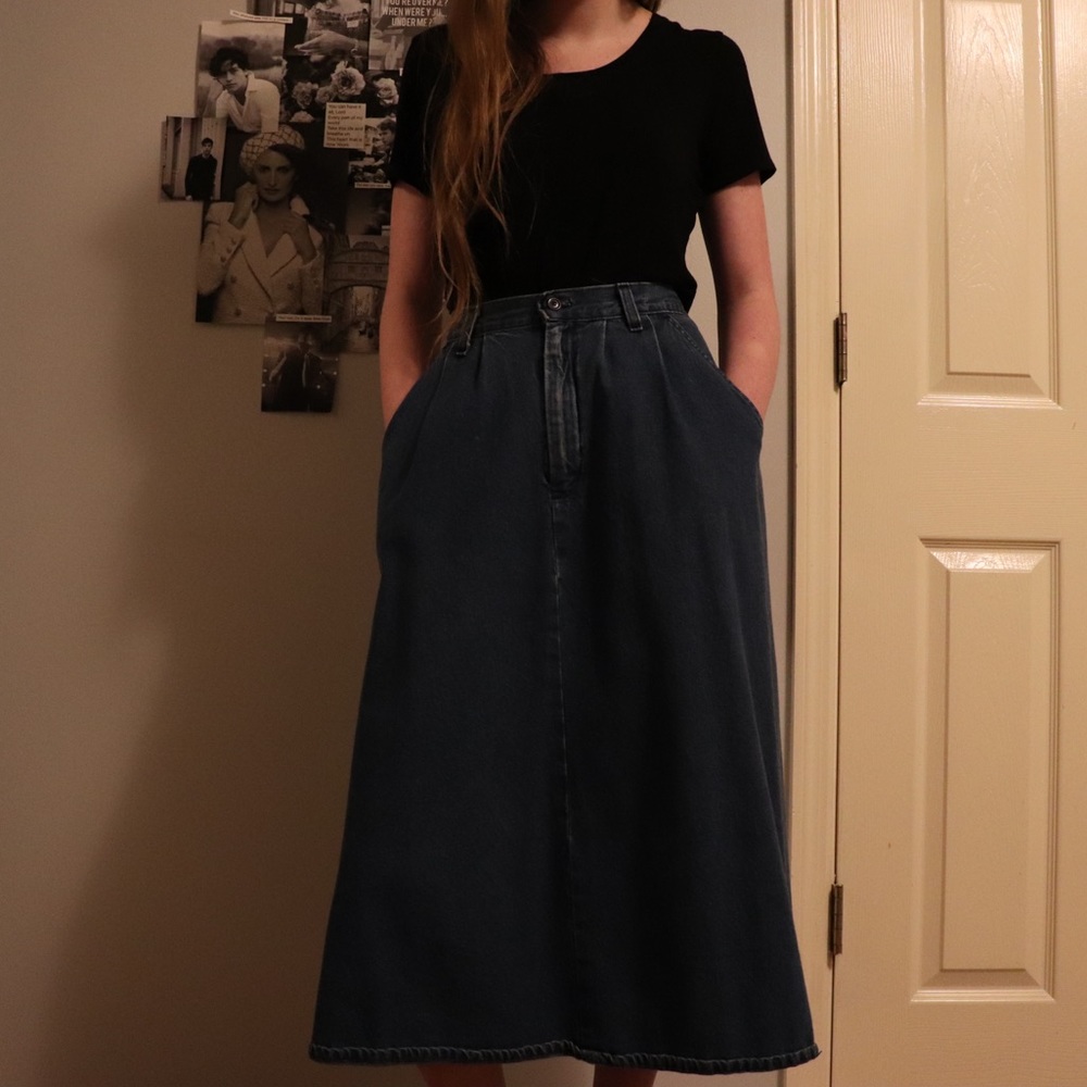 ‼️Vintage‼️long jean skirt